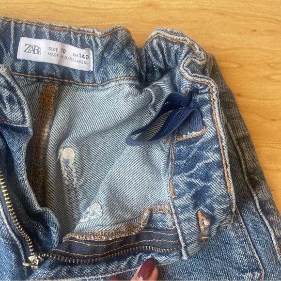 Zara Girls Flare Denim Pants Size 10 - Picture 5 of 7